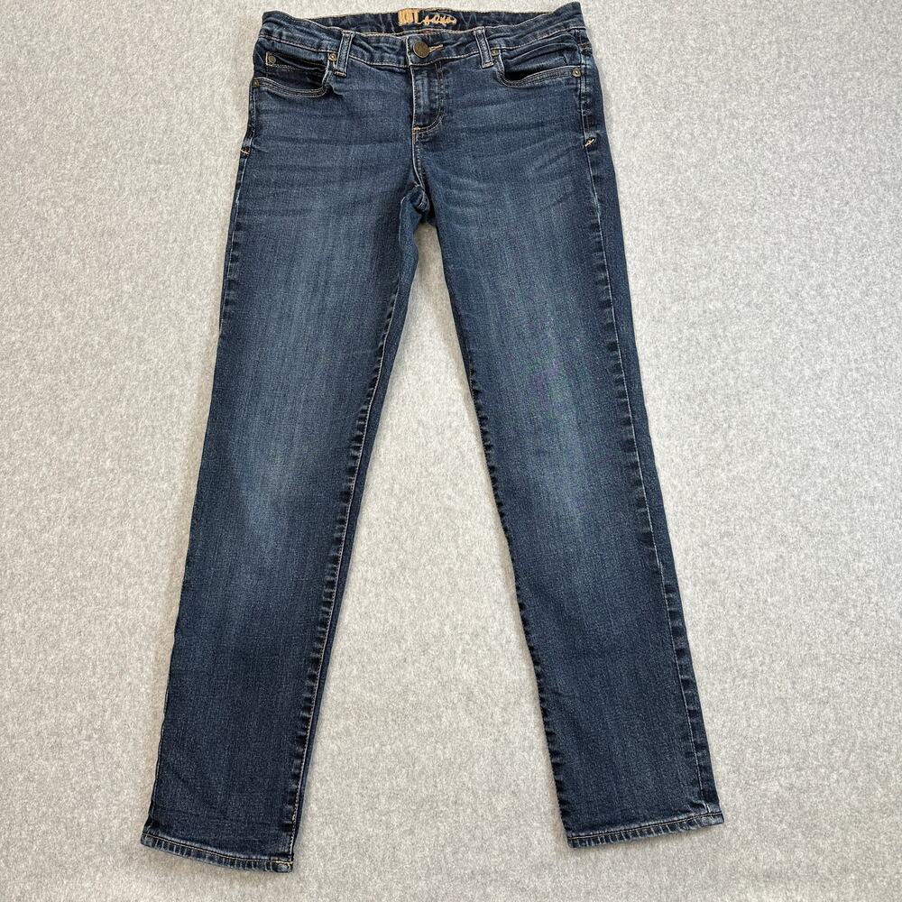 Kut From The Kloth Jeans WMNS SZ 6 Dark Blue Denim Boyfriend Fit Mid Rise